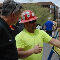 20th & JFK, crews discuss plan, overhead protection, Superior Scaffold, 215 743-2200