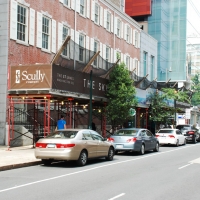 scaffold, scaffolding, st. james, pa, philly, swings, stage, stages, swing stage, suspended scaffold, overhead protection, 339