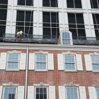 scaffold, scaffolding, st. james, pa, philly, swings, stage, stages, swing stage, suspended scaffold, overhead protection, 341