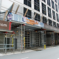 scaffold, scaffolding, st. james, pa, philly, swings, stage, stages, swing stage, suspended scaffold, overhead protection, 355