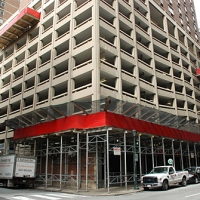 15th & Locust, Philadelphia, PA, Aluminum overhead protection, Superior Scaffold, 215 743-2200