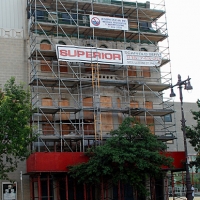 Brandywine Workshop, Scaffold, overhead protection, Superior Scaffold, 215 743-2200