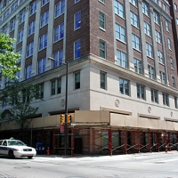 Independence Building, Philadelphia, PA, overhead sidewalk protection, Superior Scaffold, 215 743-2200