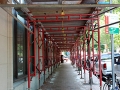 Independence Building, Philadelphia, PA, frames, overhead sidewalk protection, Superior Scaffold, 215 743-2200