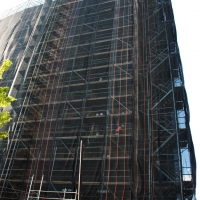 scaffolding, scaffold, superior scaffold, 215 743-2200, philadelphia, pa, de, md, nj, new jersesy, shoring, renovation, masonry, construction, divine lorraine, netting, 025