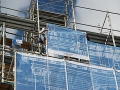 Independence Hall, panels of side scrim, scaffold, scaffolding, Superior, 215 743-2200