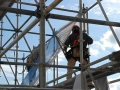 Independence Hall, working with scrim, scaffold, scaffolding, Superior, 215 743-2200