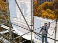 Independence Hall, supervising scrim installation, scaffold, scaffolding, Superior, 215 743-2200