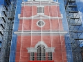 Independence Hall, front of tower, scaffold, scaffolding, Superior, 215 743-2200