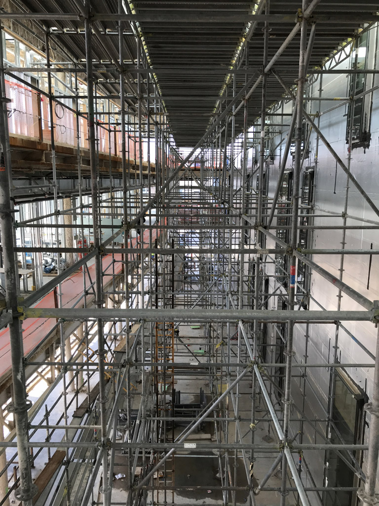 swarthmore college, scaffold, scaffolding, superior scaffold, rent, stair tower