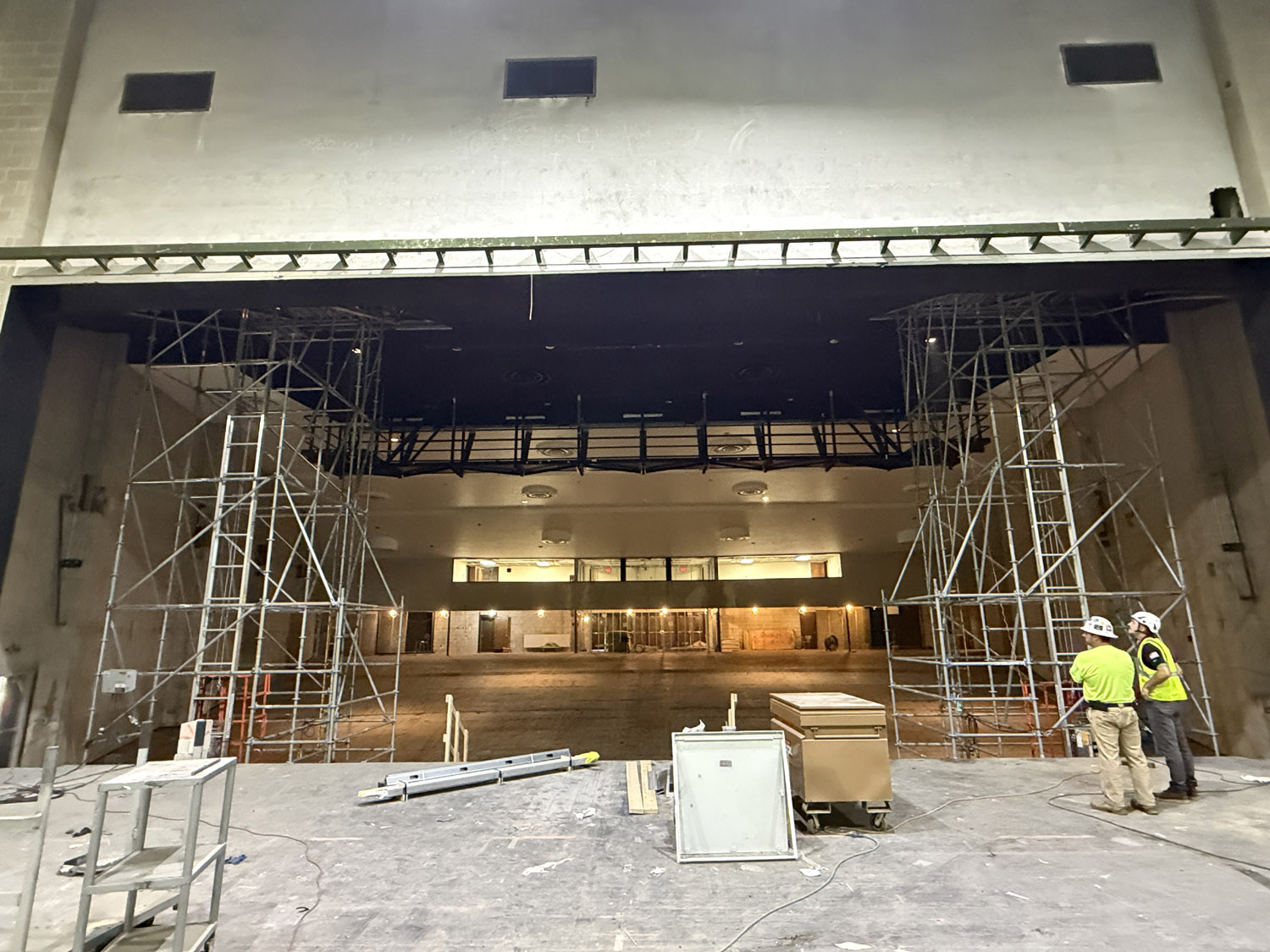 Superior scaffold, sunbelt rentals, scaffolding, high school, work platform, iron workers, cherry hill high school, new jersey, nj, philadelphia, pa, DE, TN Ward